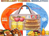 15 L Insulated Lunch Bag with 7 Pockets and Adjustable Strap, Leak Resistant Cooler Tote for Work, V1189-LC-AMZ-00119