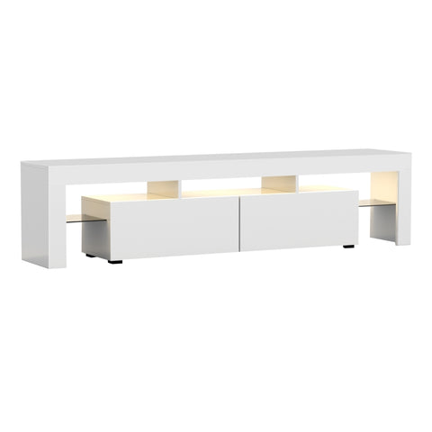 Artiss Entertainment Unit TV Cabinet LED 189cm White Elo FURNI-L-TV189-WH-AB