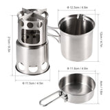 Cooking Portable Camping Stove Combo Wood Burning Stove And Cooking Pot Set For Outdoor Backpacking V1369-AZ3-W-15840