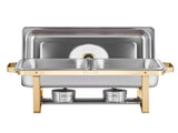 Chafing Dish Buffet Set, 4 Qt 2 Pack, Stainless Steel Chafer with 4 Half Size Pans, Rectangle V952-ZFXBXGBLSTGKPIZUVV0
