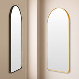 2 Set Wall Arch Mirror Arc Aluminum Frame Bathroom 50x100cm GOLD V274-FT-BM-ALUAC-GD50100-X2