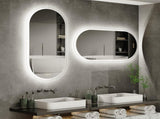 Interior Ave - 60 x 120cm Oval Frameless LED Bathroom Mirror V355-IA-OWM-60120