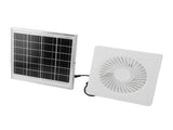 6in Solar Exhaust Fan White Round 8W Solar Panel Fan for Ventilation Cooling Bathroom Kitchen V1294-YM0901-3114250042711