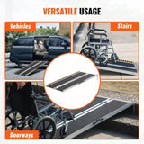 VEVOR Portable Wheelchair Ramp 152cm, Non-Slip Aluminum Folding Handicap Ramp, Door Threshold Ramps V952-ZDKMJPD60YC12YUIHV0