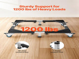 Fridge Stand Mobile Base, 1200 lbs Load Capacity, Washing Machine Stand with 8 Locking Twin Wheels V952-JJBYTCSJG233A4YR7V0