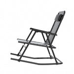 Gardeon Outdoor Rocking Chair Folding Reclining Recliner Patio Furniture Garden ODF-ROCK-TXL-BK