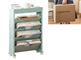 Classroom Bookshelf Multilayer with Universal Wheel Book Storage Shelving for Living Room V1294-YM0512-3117220266612