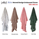 J Elliot Home Rita Woodsmoke Faux Mohair Throw Rug 130 x 160cm V442-IDC-THROW-RITA-WOODSMOKE-RE