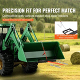 39" Hay Spear, Bale Spears 726kg Loading Capacity, Skid Steer Loader Tractor Bucket Attachment with V952-TZSPS12ZHZ3981A68V0