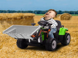 Kahuna MX-611C Kids Electric Ride On Car Tractor Digger Loader Grey CAR-T611C-GNGY