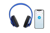 Bluetooth Headphones Over Ear HiFi Stereo Sound Wireless Headphones for Travel Work Cellphone-Blue V1263-JX-7549-2