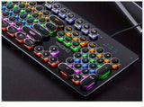 Black Magenta RGB mechanical keyboard, colourful keyboard, marquee light keyboard, gaming keyboard V1347-888-MAG-63685