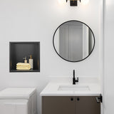 336 x 336 x 101mm Shower Niche Single Shelf Organizer No Tile Needed in Black V63-900671