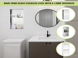 641 x 336 x 101mm Shower Niche Double Shelf Organizer No Tile Needed in White V63-900761