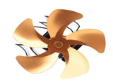 5 Blade Heat Powered Stove Fan Aluminum Alloy Noiseless Wall Hanging Thermal Powered Fireplace Fan V1294-YM0706-3114230124412
