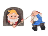 Garden Tree Gnome Statue Resin Colorfast Tree Climbing Elf Sculpture for Yard Outdoor V1294-YM0718-3111210479111