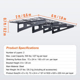 Garage Storage Shelving, 2 Pack, 183 x 61 cm Heavy Duty Garage Shelves Wall Mounted, 454 kg Load V952-QXCKGBDHSSC725OF5V0