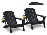 Adirondack Chair Plastic, Set of 2 All-Weather Portable Folding Fire Pit Chair, Outdoor Adirondack V952-SLADLDKYHSKZ8TB0XV0
