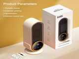 Space Heaters for Indoor Use with Remote, 2s Efficient Heating, Overheat & Tilt Protection, 1200W V1197-JD-041901