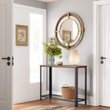 Console Table Metal Frame Rustic Brown V178-11451