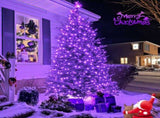 LED White Christmas Lights Outdoor, String Lights Plug in Extendable, 8 Modes Christmas Tree V1107-124-69478-PUR-100M1000