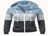 3d Print Hoodie Autumn Hoodie Casual Zip Hoodie Loose Sweatshirt Streetwear - Sky Blue - Size L V1106-M-APP-31250-SKYB-LAULEU50
