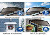 Instahut Window Door Awning 1mx1.2m Brown AWN-PC6-1X12-BR