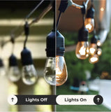 15m Solar Power Outdoor String Lights - 48 Ft Hanging Edison Bulbs Create Bistro Ambience in Your V687-213414