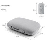 Grey Ergonomic Memory Foam Travel Pillow for Neck Support - Portable & Compact for Camping, Flights, V888-ELOSUNG33709