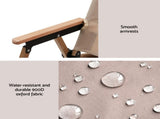 Weisshorn 3pc Camping Table Chair Set Outdoor Folding Aluminium Portable Picnic ALU-FOLD-BGX2-ALUM-70