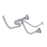 Kitchen Sink Drainer Pipe Stainless Steel S Bent with Double Drains Sewer Pipe Set for Bathroom Home V1294-YM0512-3112220081811