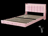 Levede King Single Floating Bed Frame With RGB LED Light Headboard USB Charge BF1062-KS-PK-AU