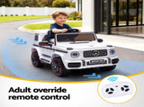 Kids Electric Ride On Car G63 Toy Cars Remote Control White RCAR-AMG63-LS-WH