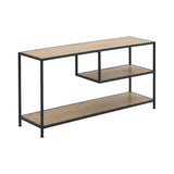 CARLA HOME Industrial Console Table - 3 Shelf Open Storage - Brown - Commodity Shelf V178-36447