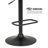 Sarantino Set of 3 Bentwood Walnut Barstool Leather Seat and Metal Base BAR-MLM-081-3