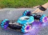 Remote Hand Control Watch Gesture Sensor Twist Car Toy USB charging Car Toy -Blue V1263-JX-6177