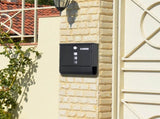 Wall Mounted Lockable Mailbox Galvanized Steel w/ Copper Lock V178-66797