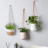 2PCS Braided Plant Basket Hanging Plant Pots Plant Hanger Plant Basket Wall Decoration Flower Pots V1294-YM0717-10071364