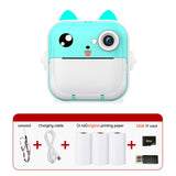 Blue cat Kids Instant Print Camera Zero Ink Digital Video Recorder with 32GB Card and 3 Paper Rolls V888-ELOSUNG40394