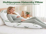 Giselle Bedding Pregnancy Pillow for Side Sleepers C-Shaped Body Pillow with Bamboo Fiber Cover, PILLOW-MAT-C-BAM
