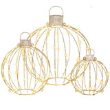 Jingle Jollys Christmas Lights 320 LED Fairy Light 3pcs Ball Decorations Set XMAS-MOT-BALL01-WARM