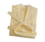 Yellow Soft Absorbent 100% Cotton Terry Bathrobe - 120cm Long Adult Towel Robe with 140cm Chest, V888-ELOSUNG55412