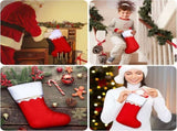 100 Pieces elt Christmas Stockings 15 Inch Party avors Stockings Xmas Decoration Stocking Rustic V1259-DP01-F-502