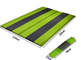 Double Self Inflating Mattress Sleeping Mat Air Bed Camping Hiking Joinable - green V610-SELMATS8573-GR-DOU