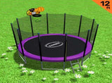 Kahuna Blizzard 12ft Trampoline Purple with Basketball Set TRA-BLZ-12-PU-BB