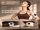EMS Red Light Pulse Massage Belt with Heat, Portable Wearable Muscle Stimulator for Waist, Arm and V1341-ZY-KLN4LKUB-A