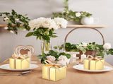 Glenmal 200 Pcs Small Gift Boxes 3 x 3 x 3 Inches Bulk Wedding Favor Candy Boxes with Ribbons Kraft V1258-DP02-C-1133