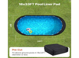 Oval Pool Liner Pad, 18 x 33 ft Pool Liner Pad for Above Ground Swimming Pools, Extra-Thick Pool V952-DSYYCDDOVAL1YFH9K001V0