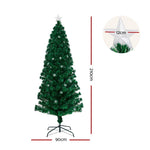 Jingle Jollys 2.1m Christmas Tree Optic Fibre LED Xmas tree Multi Colour XM-TR-LED-7F-GR