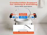 Raised Toilet Seat with Arms, 136.1 kg Load Capacity, 3-Level Adjustable Height, Widened Commode V952-FSSFSJGMTZDDNO6QU001V0